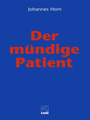 cover image of Der mündige Patient